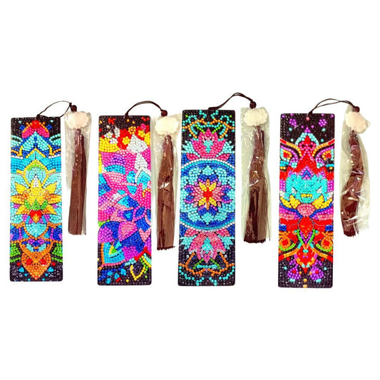 Handmade Sparkly Rhinestone Diamond Painting Bookmarks Set of 4 Sold Individually