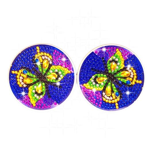 Handmade Rhinestone  Sparkly Diamond Painting Compact Mirror