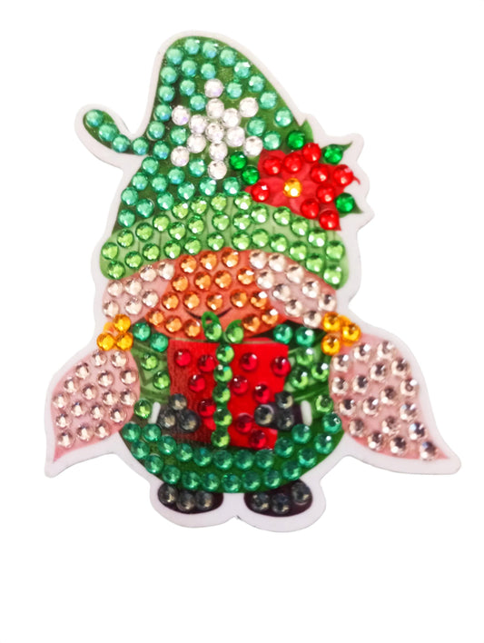 Handmade Sparkly Santa Gonk Christmas Fridge Magnets - Set of 25