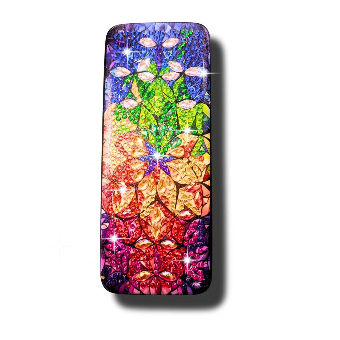 Handmade  Diamond Painting Glasses Case Sparkly Rhinestone Decor