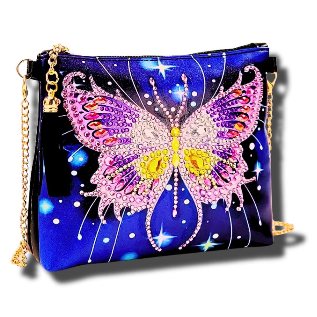 Handmade Diamond Painting  Handbag  with Sparkly Rhinestone