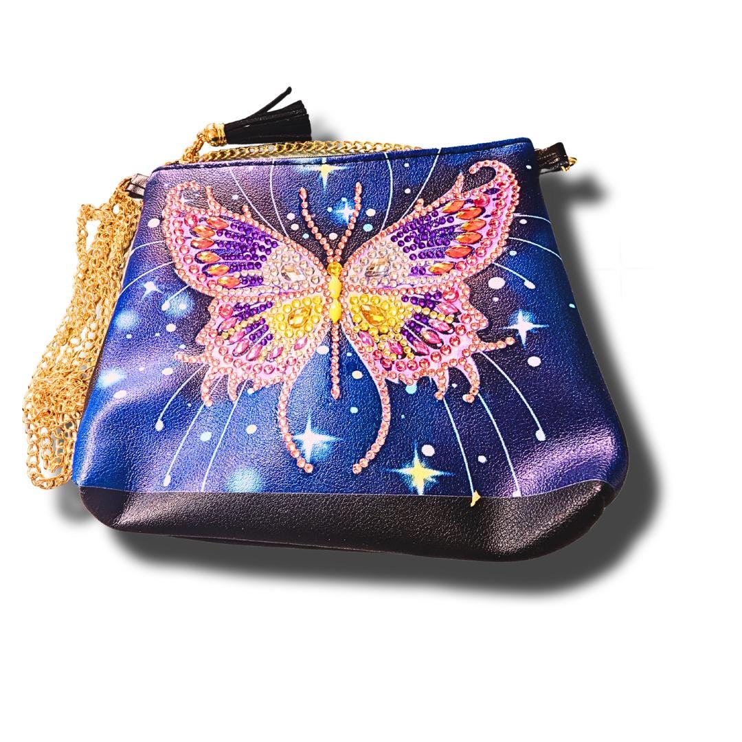 Handmade Diamond Painting  Handbag  with Sparkly Rhinestone