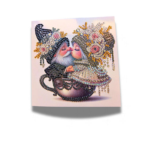 Handmade Handmade Diamond Painting Wedding / Engagement Cards Sparkly Rhinestone Decor