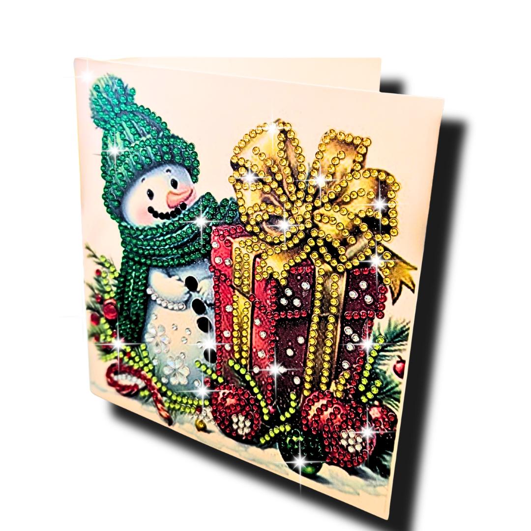 Handmade 5D Snowman Diamond Painting Christmas Card Choice Of 5
