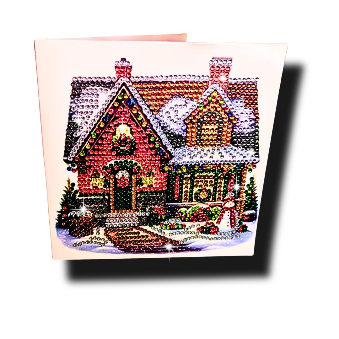 Handmade 5D Snowman Diamond Painting Christmas Card