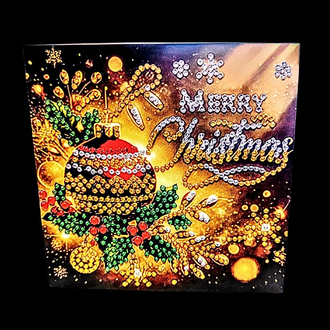 Handmade Handmade  5D  Sparkly Diamond Art Christmas Card Choice Of 6 - Diamond Art Gifts