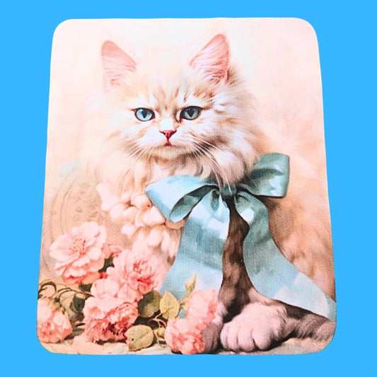 Handmade Persian Cat Microfiber Glasses Cleaning Cloth  180mm X 150mm