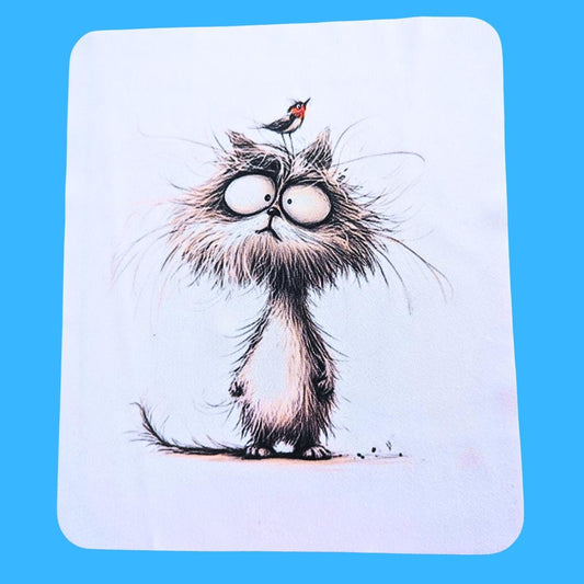Handmade Funny Cats  Microfiber Glasses Cleaning Cloth  180mm X 150mm