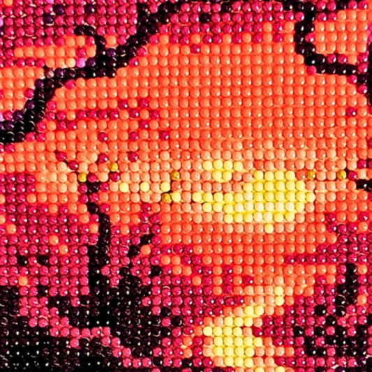 Handmade Shiny Red Apple  Diamond Painting  Full Drill Round Diamonds - Diamond Art Gifts