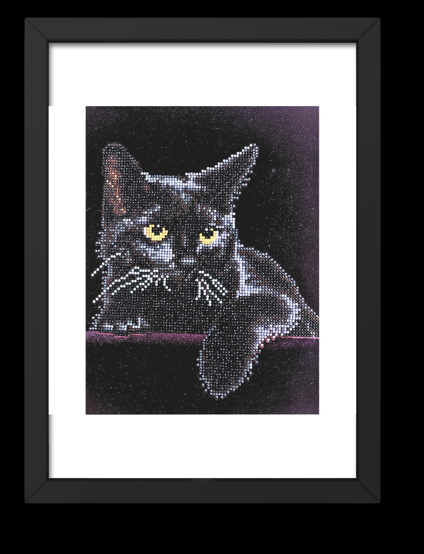 Handmade  Diamond Painting Black Cat –  5D Full Drill Round - Diamond Art Gifts