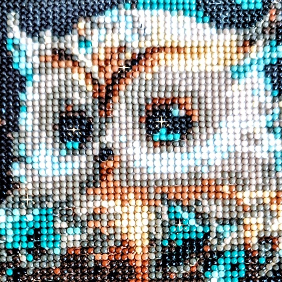 Handmade  Mystical Blue Owl Diamond Painting - Full Drill 30cmX30 cm Wall Art - Diamond Art Gifts