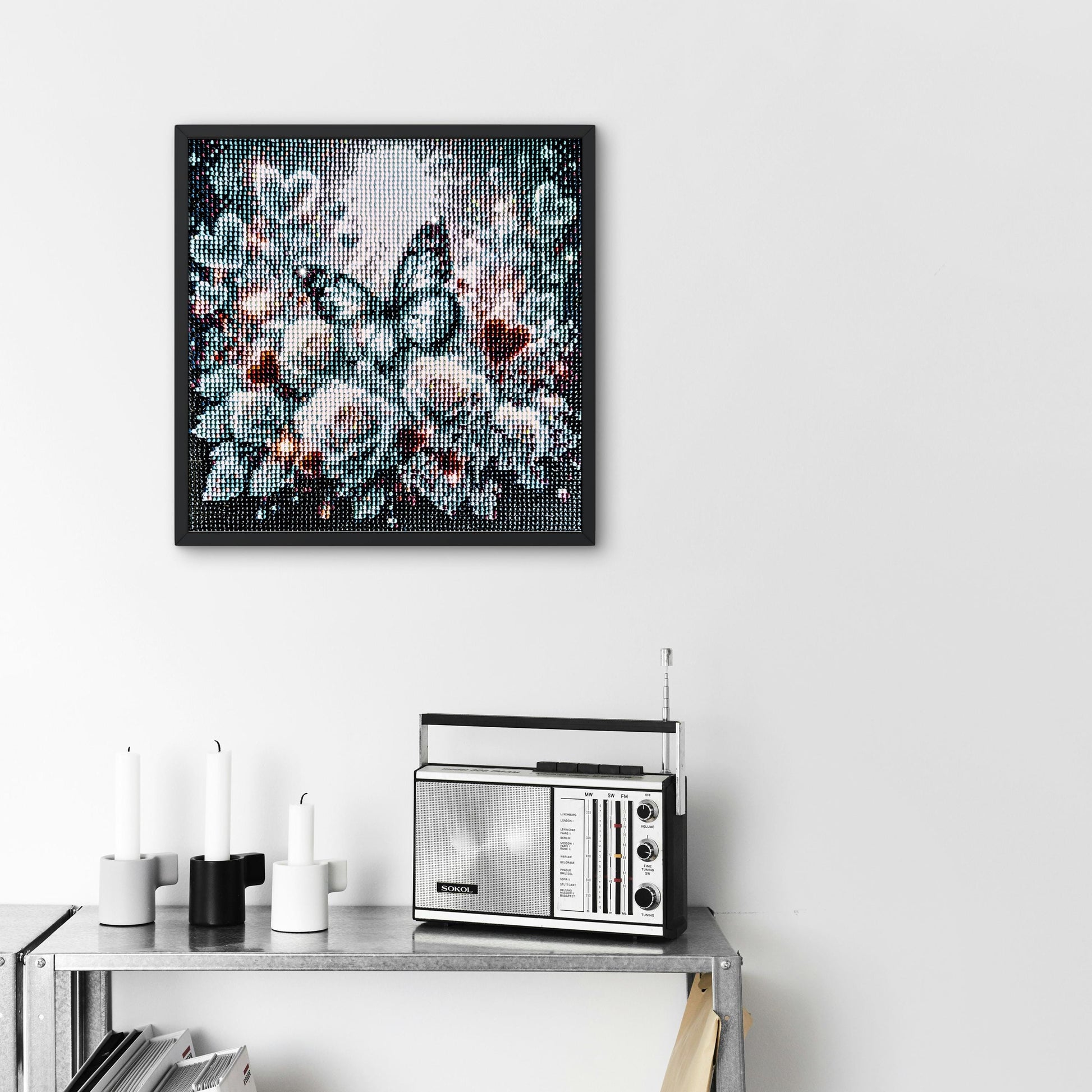 Handmade  Butterfly Diamond Painting Unframed 5D Sparkling Floral Wall Art - Diamond Art Gifts